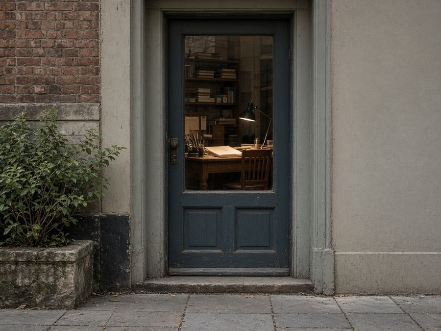 Studio entrance for appointments